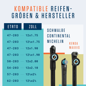 Alphatrail Schläuche Rick - 12" Tour AV