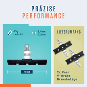 Alphatrail Bremsbeläge Tim  - V-Brake