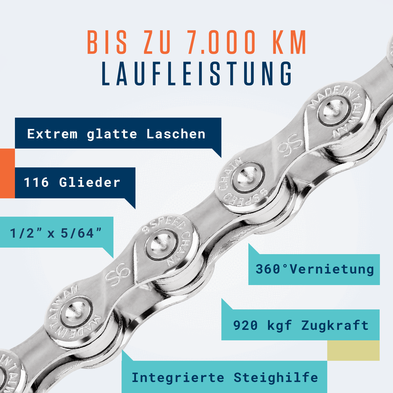 Alphatrail Kette Parker - 9-fach