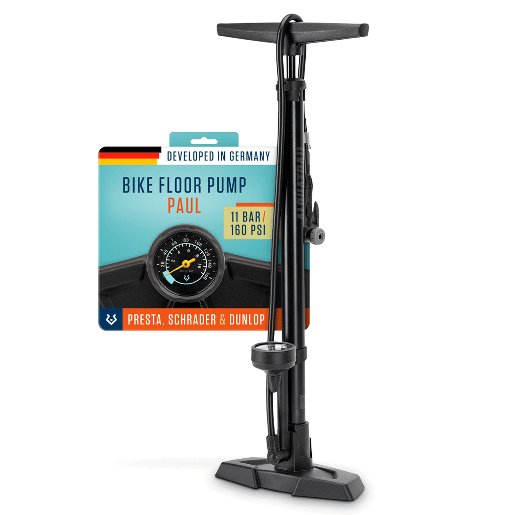 160 psi Kapazität, Kompatibilität mit Presta-, Schrader- und Dunlop-Ventilen und eine lebenslange Garantie bietet.