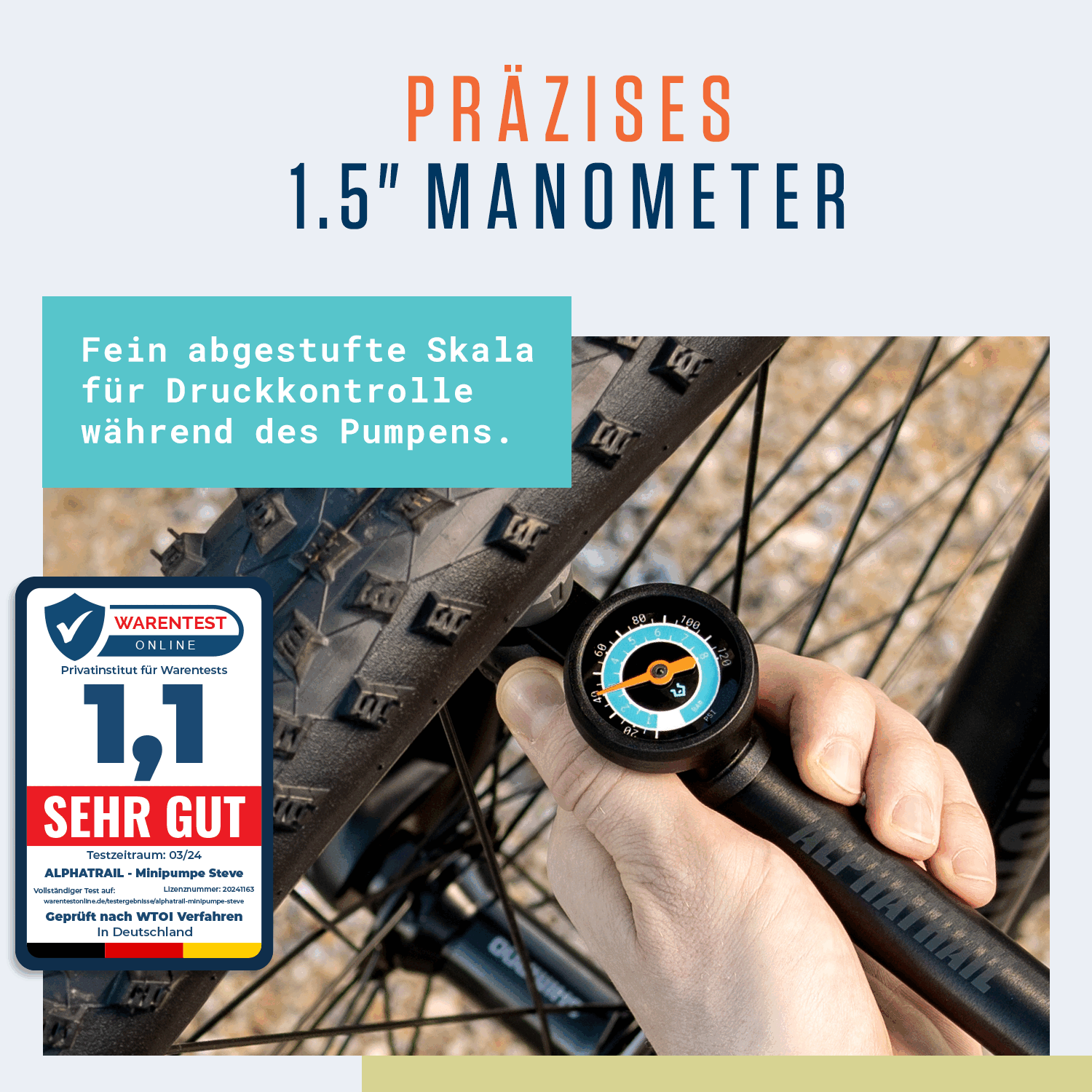 mini fahrradpumpe mit manometer test Alphatrail Minipumpe Steve
